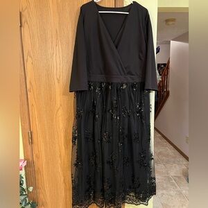 Embellished Black Dress